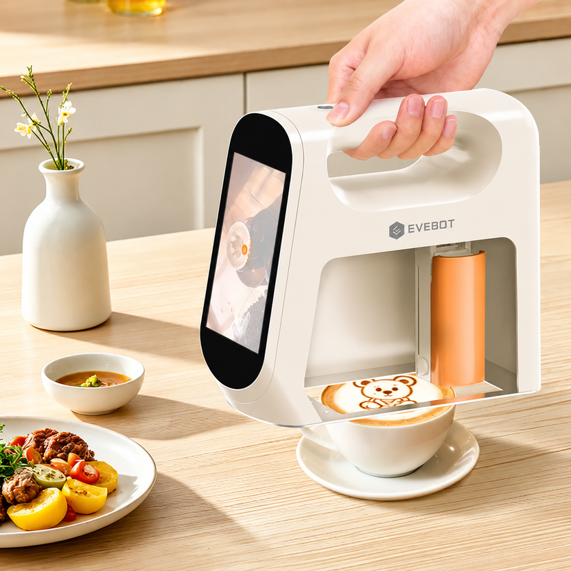 Evebot Smart Handheld Printer for Coffee, Bread & Desserts
