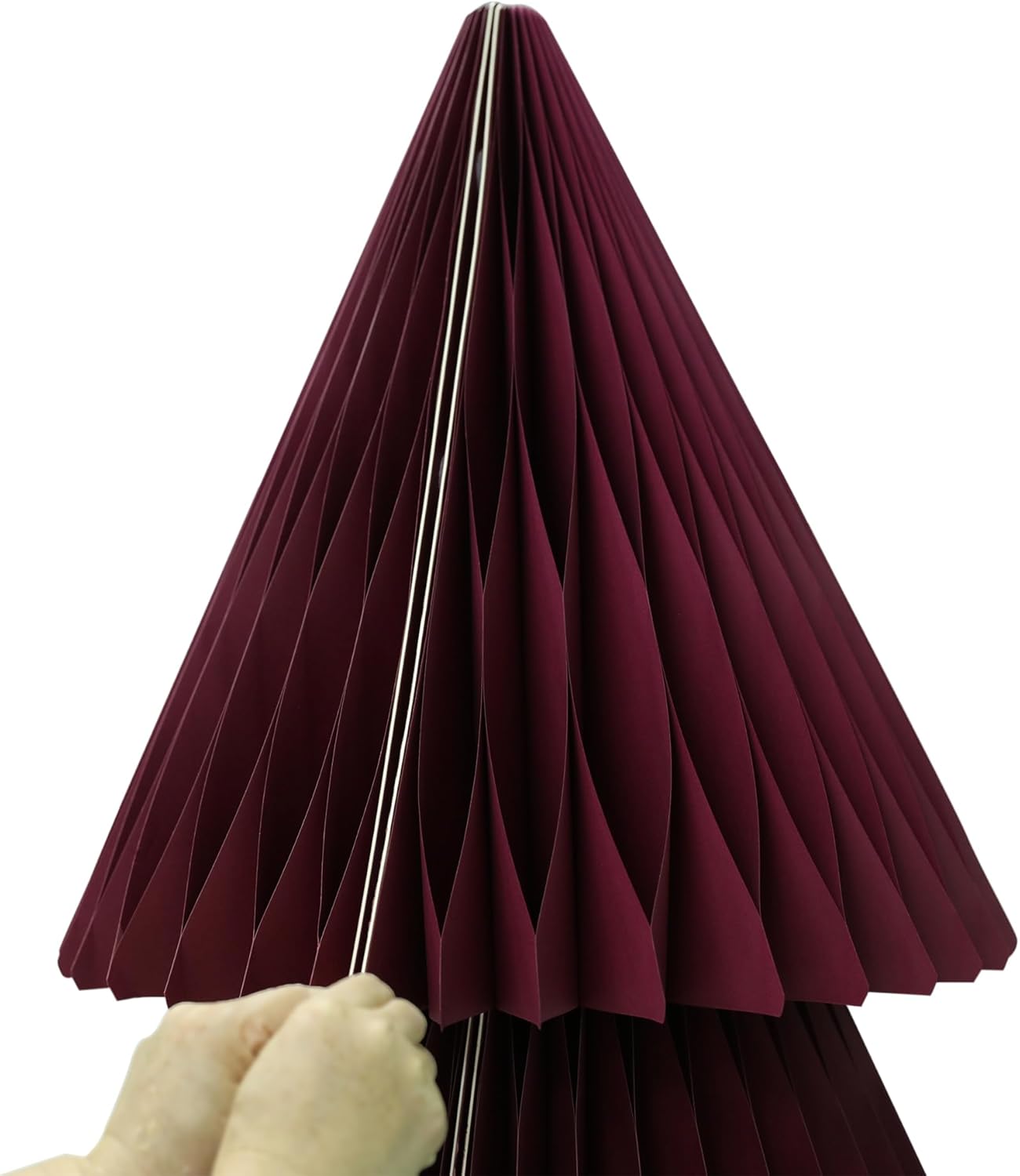70" Burgundy Paper Christmas Tree