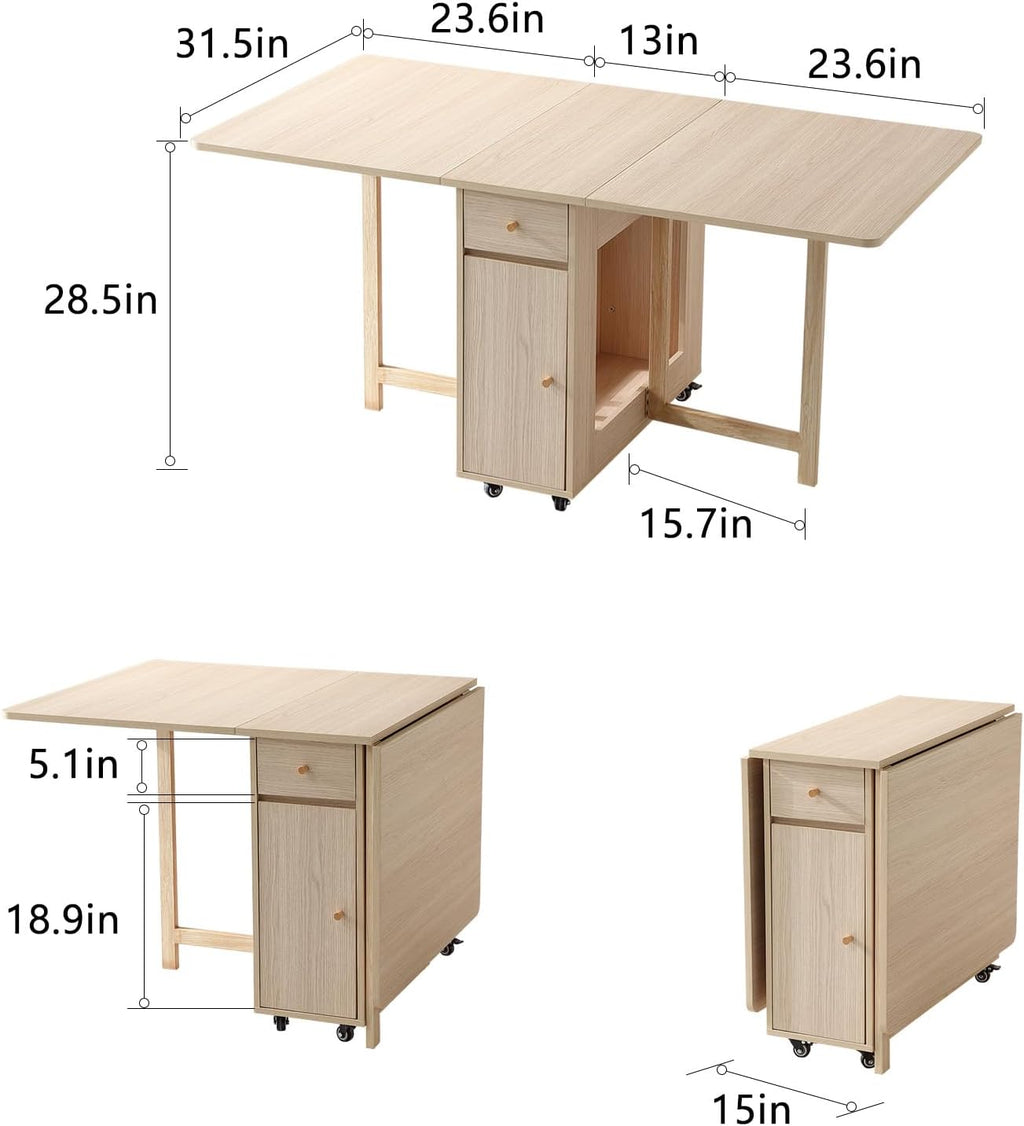 FlexiLeaf Farmhouse Dining Table
