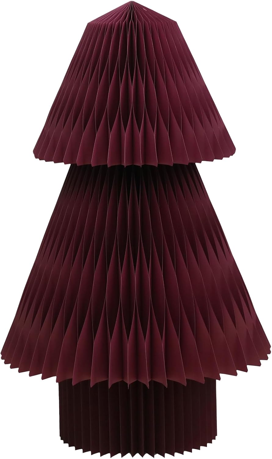 70" Burgundy Paper Christmas Tree