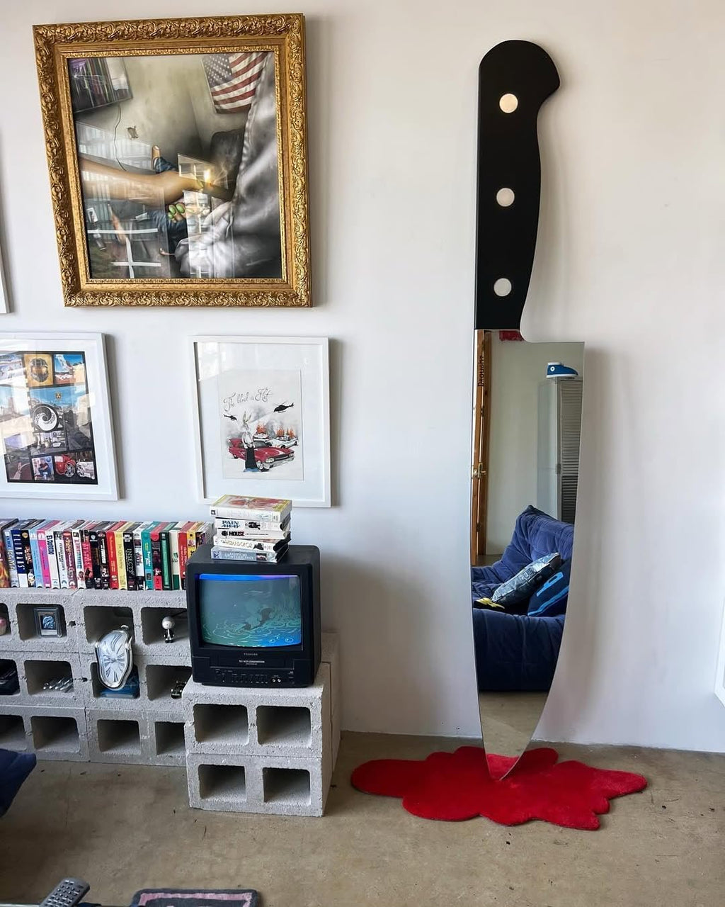 Atelier Edge Wall Mirror with Floor Rug