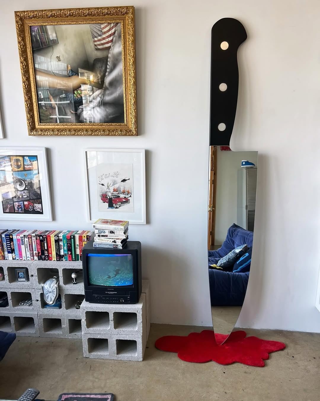 Atelier Edge Wall Mirror with Floor Rug