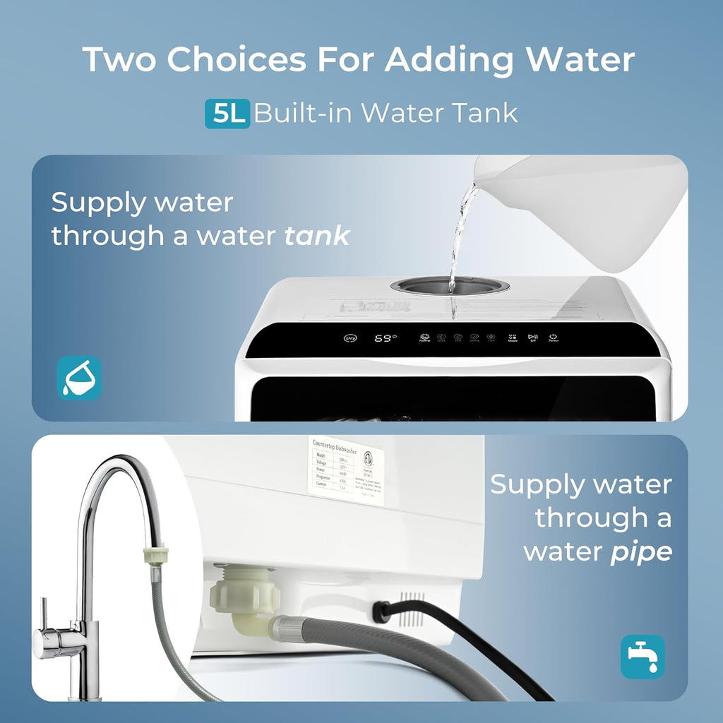 CompactClean Portable Countertop Dishwasher