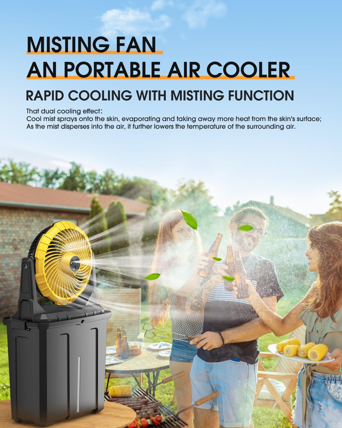 MistBreeze Portable Cooling Fan