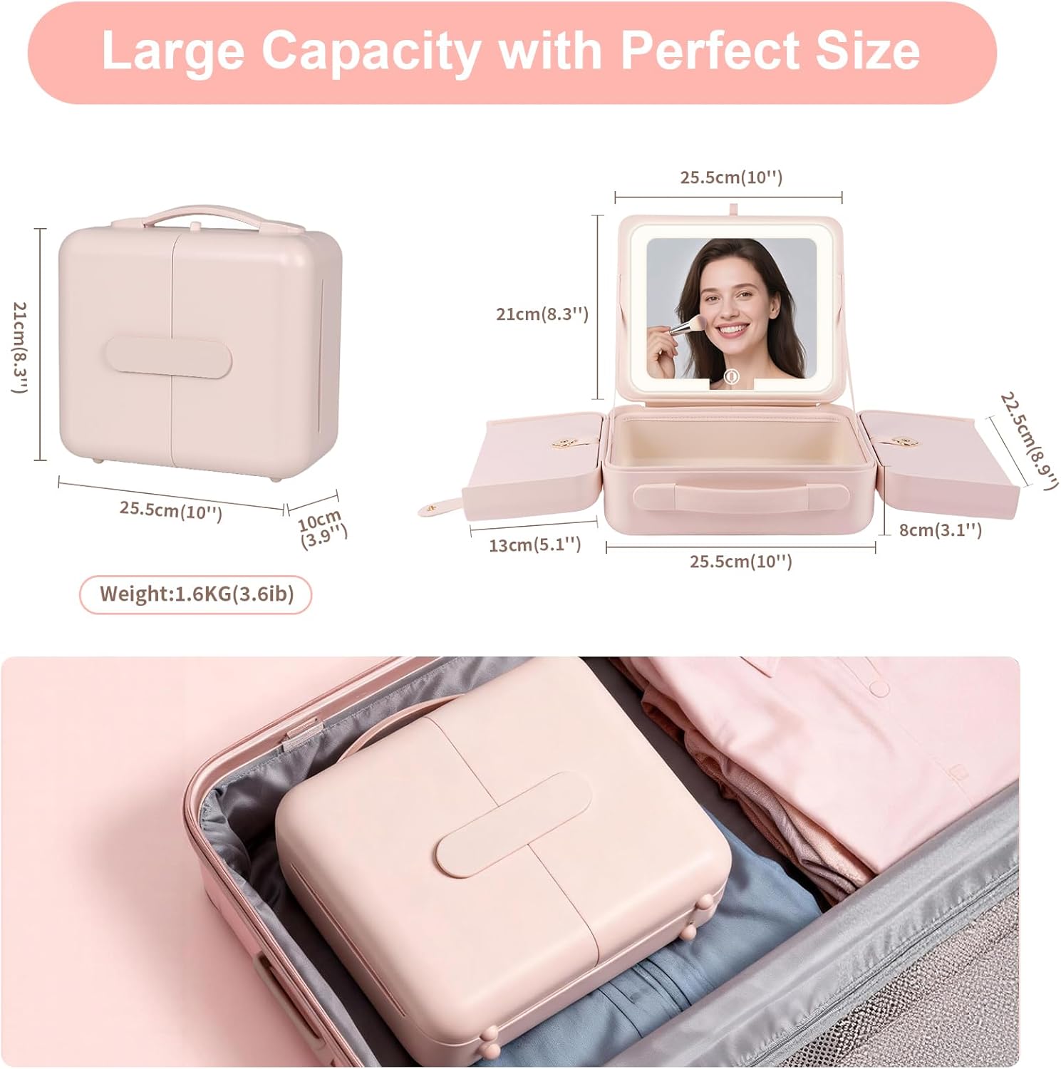GlowMuse Portable Makeup Case