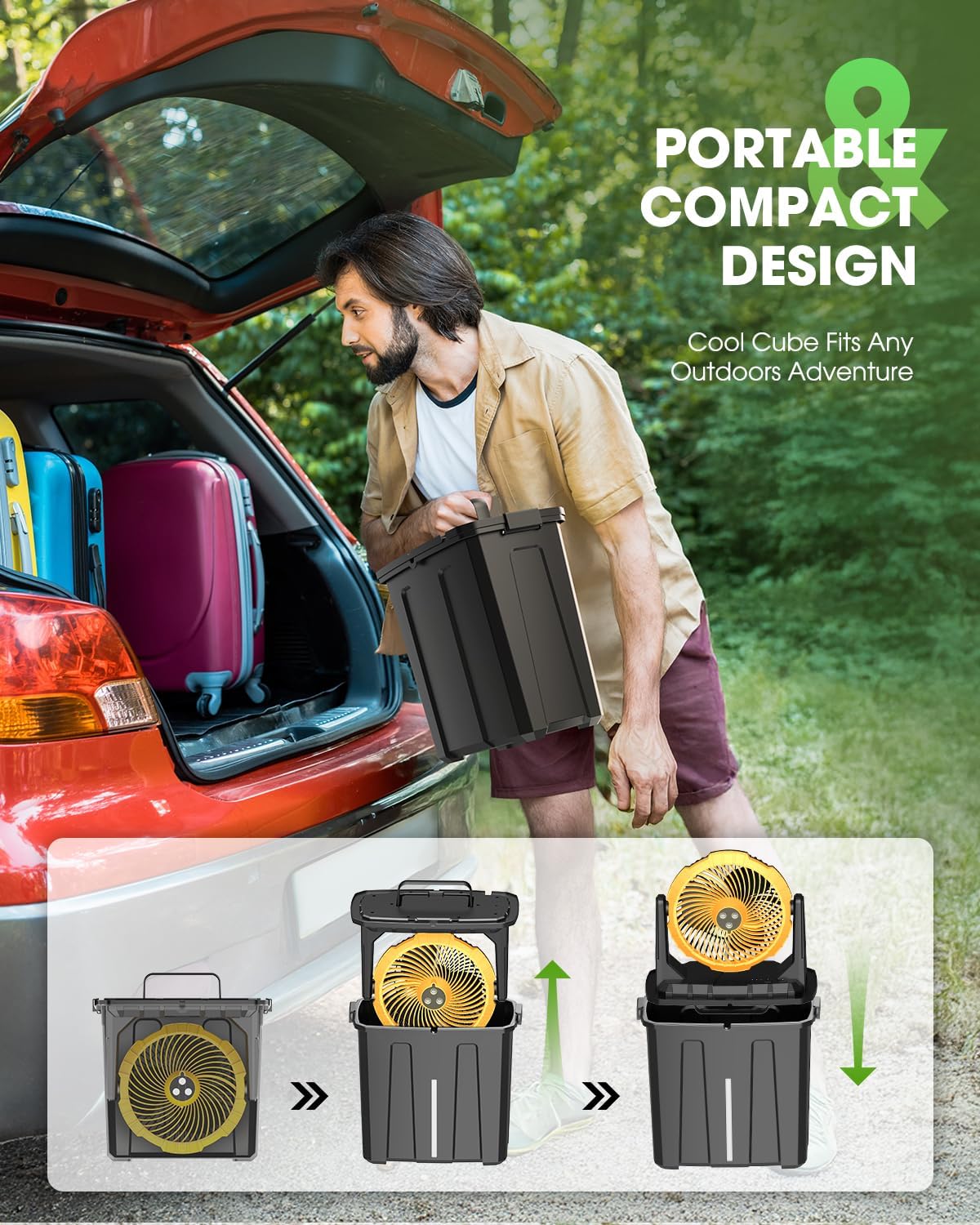 MistBreeze Portable Cooling Fan