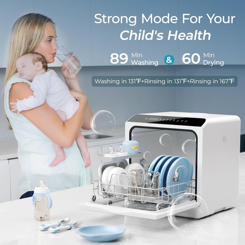 CompactClean Portable Countertop Dishwasher