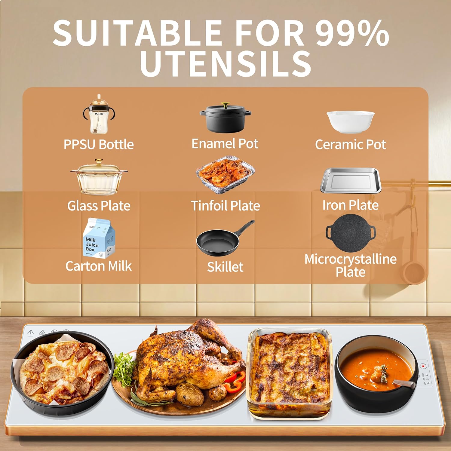 Wanish XL Electric Serving Tray 40