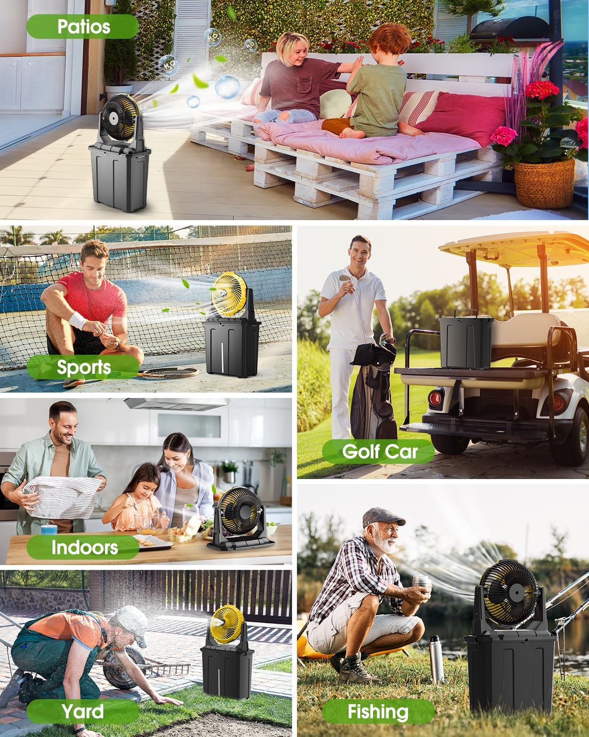 MistBreeze Portable Cooling Fan