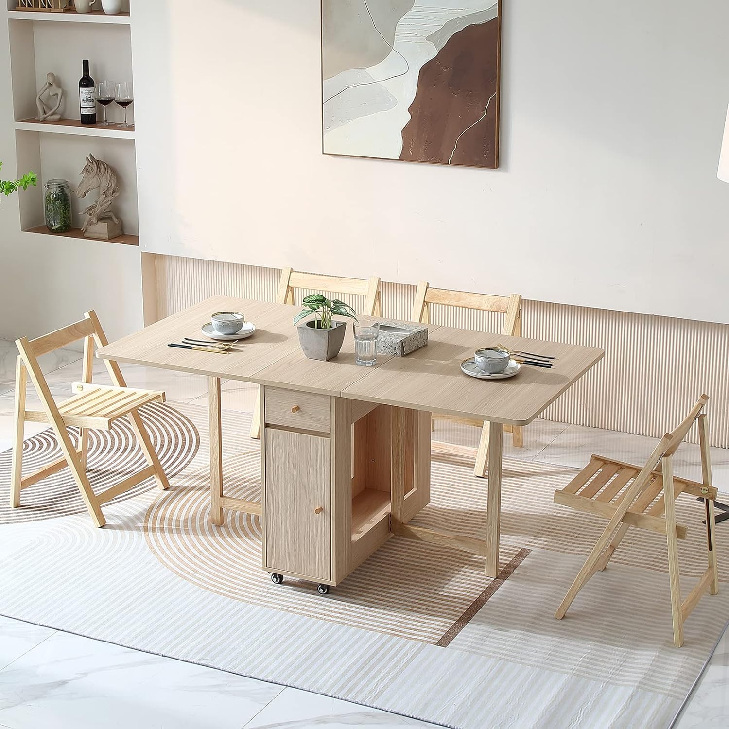 FlexiLeaf Farmhouse Dining Table