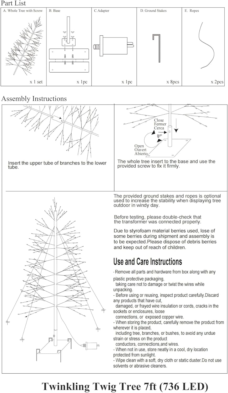 LumiBirch 7ft LED Decor Tree