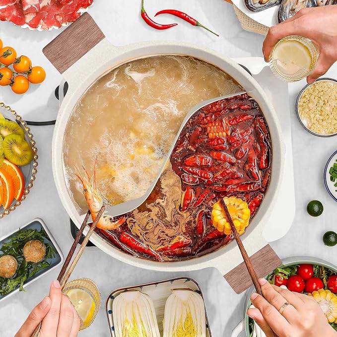 DualFlavor Divided Hot Pot & Shabu Shabu Cooker