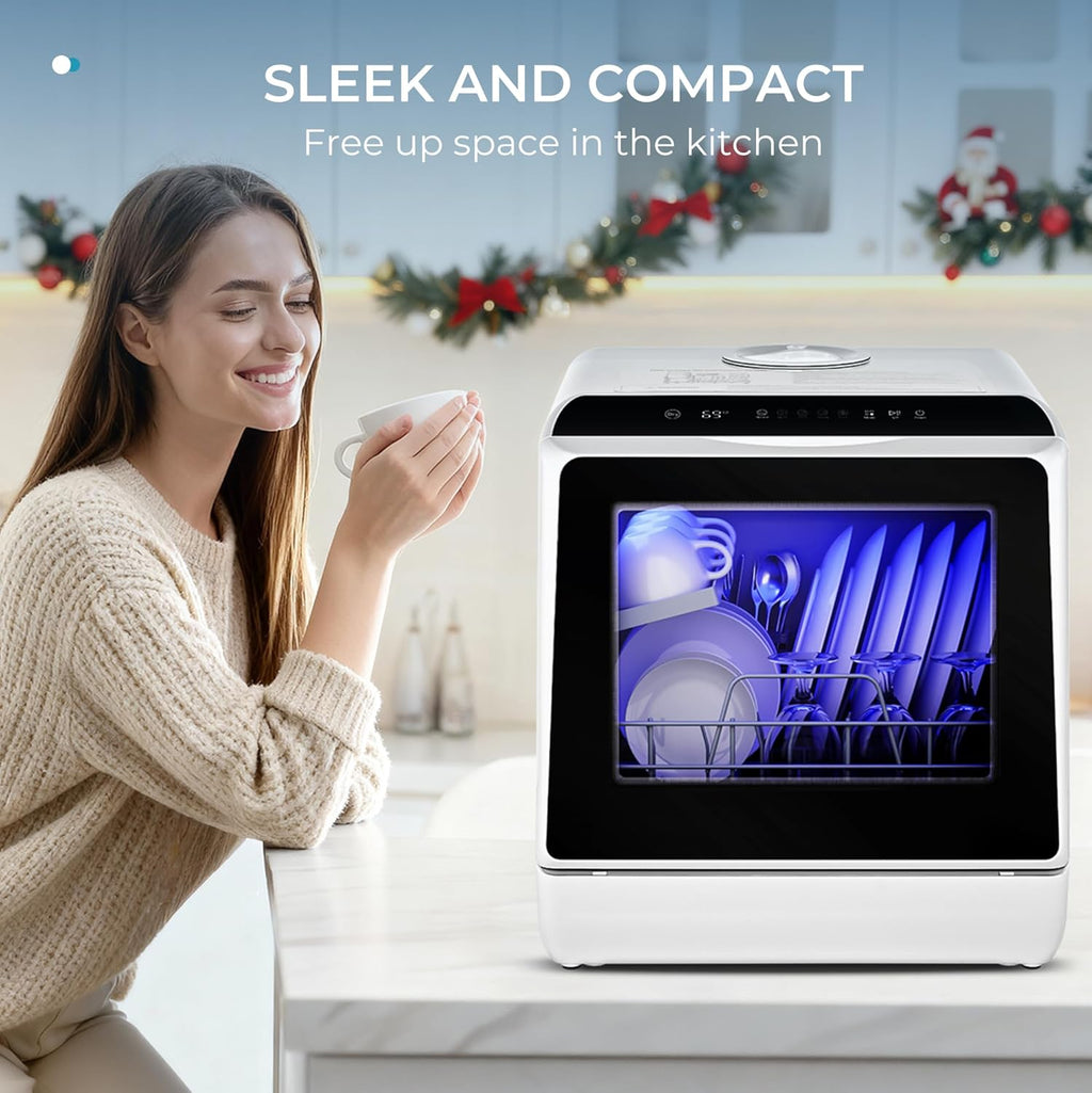 CompactClean Portable Countertop Dishwasher