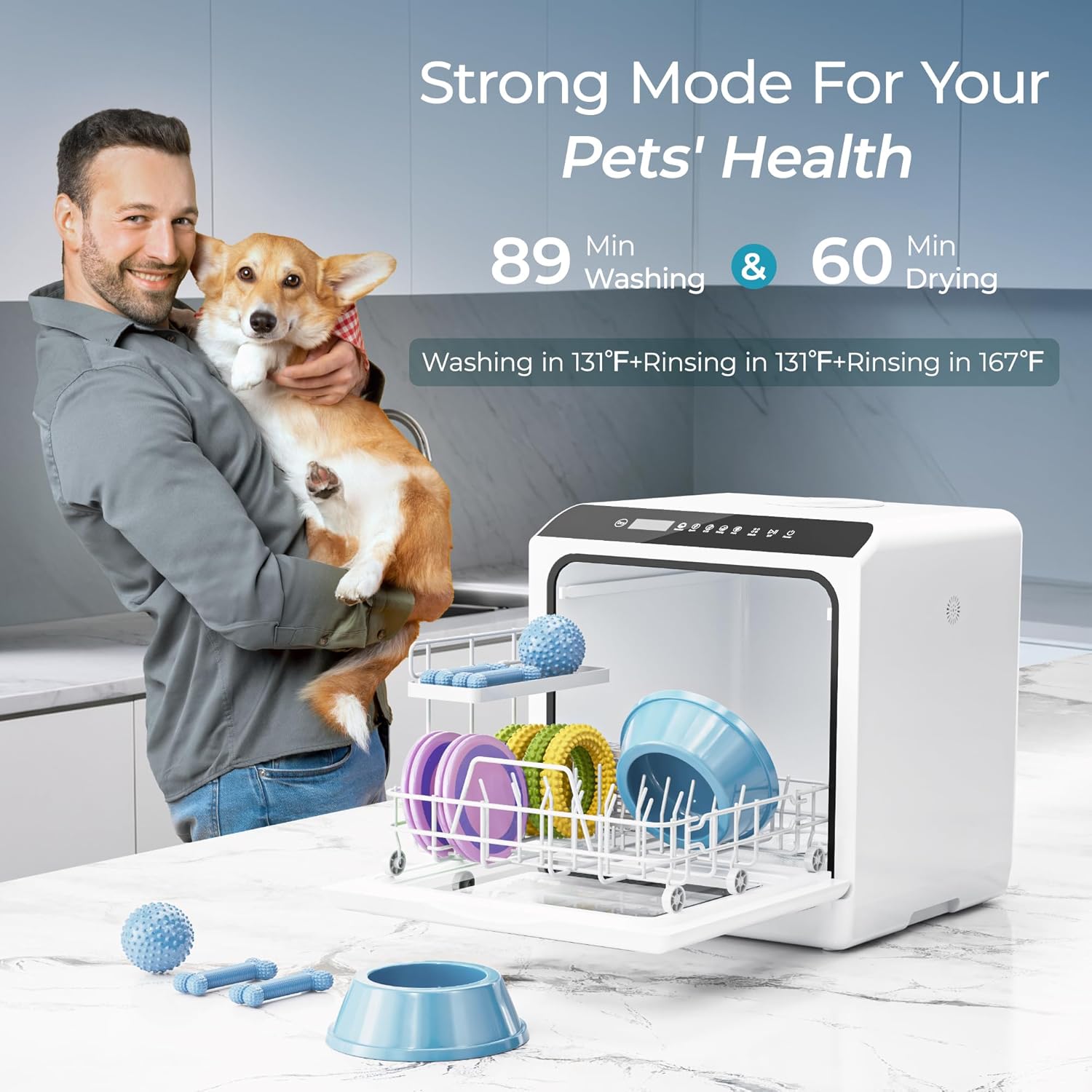 CompactClean Portable Countertop Dishwasher