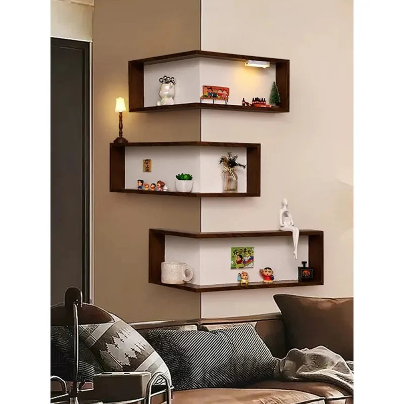 NordicEdge Wooden Corner Shelf