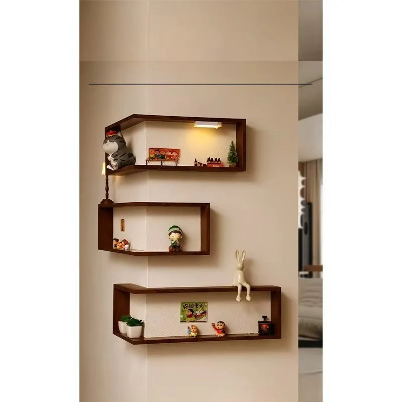 NordicEdge Wooden Corner Shelf